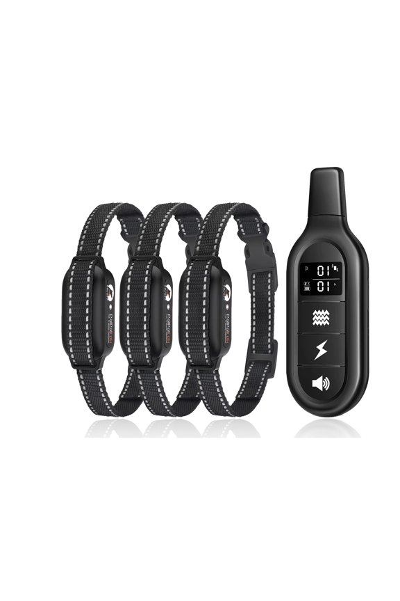 Dog Training Collar with Remote, Dog Shock Collar with Security Lock & 3 Modes, 3300FT Range, IPX7 Waterproof, 180-Day Long Battery, For Small Medium Large Dogs,3packs