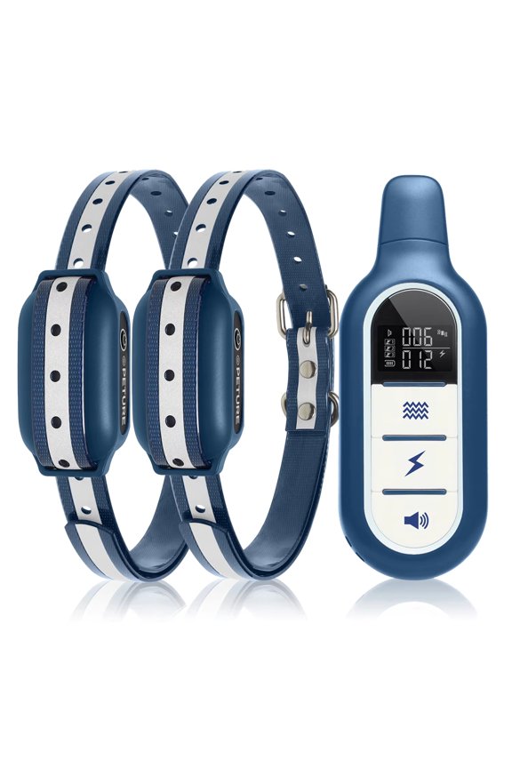 Dog Training Collar with Remote, Dog Shock Collar with Security Lock & 3 Modes, 3300FT Range, IPX7 Waterproof, 180-Day Long Battery, For Small Medium Large Dogs,Blue,2packs