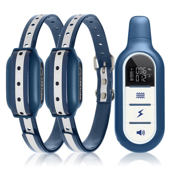 Paipaitek Dog Training Collar with Remote, Dog Shock Collar with Security Lock & 3 Modes, 3300FT Range, IPX7 Waterproof, 180-Day Long Battery, For Small Medium Large Dogs,Blue,2packs