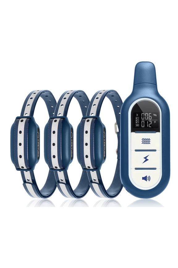 Dog Training Collar with Remote, Dog Shock Collar with Security Lock & 3 Modes, 3300FT Range, IPX7 Waterproof, 180-Day Long Battery, For Small Medium Large Dogs,Blue,3packs