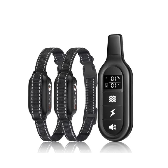 Paipaitek Dog Training Collar with Remote, Dog Shock Collar with Security Lock & 3 Modes, 3300FT Range, IPX7 Waterproof, 180-Day Long Battery, For Small Medium Large Dogs,2packs