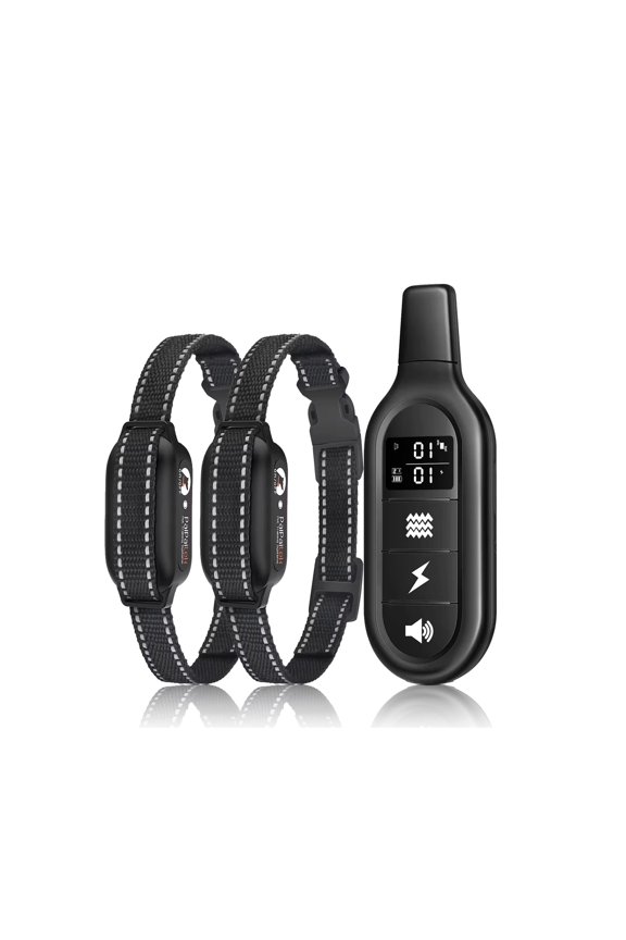 Dog Training Collar with Remote, Dog Shock Collar with Security Lock & 3 Modes, 3300FT Range, IPX7 Waterproof, 180-Day Long Battery, For Small Medium Large Dogs,2packs