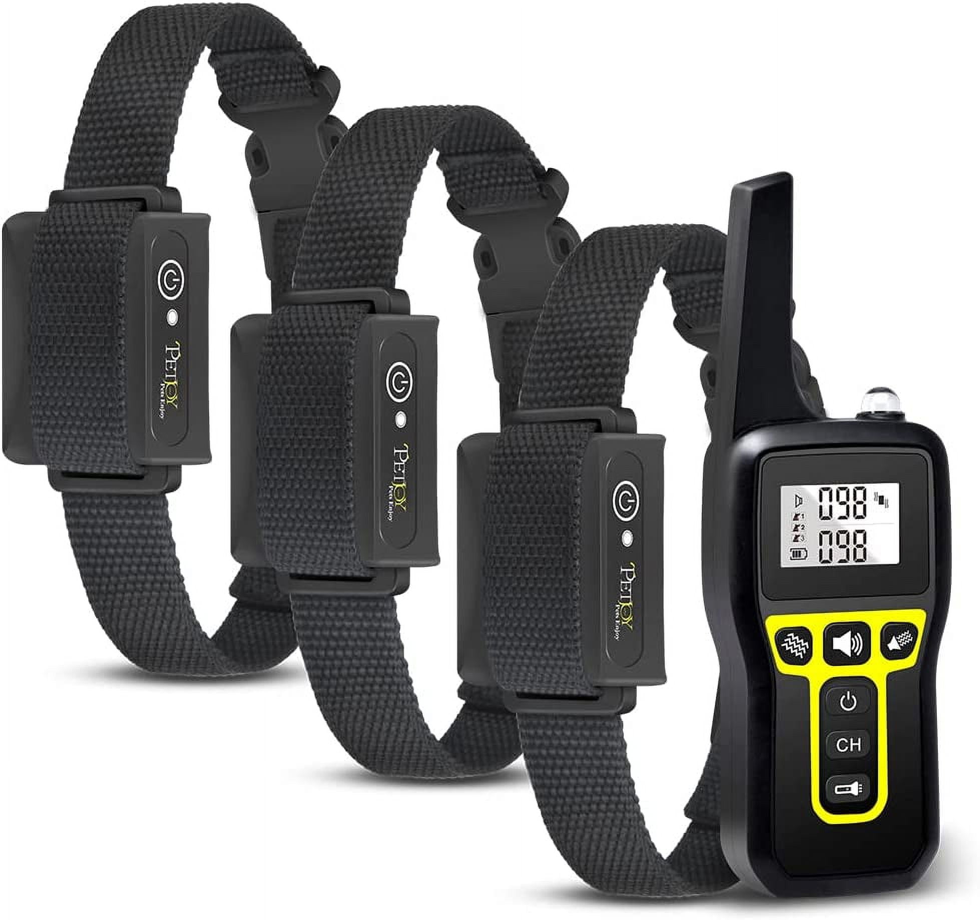 Paipaitek Dog Training Collar No Shock, Vibrating Dog Collar with Remote No  Shock for Medium, Small, & Deaf Dogs, 2800Ft Remote Range IPX7 Waterproof  Beeping Dog 3 Collars
