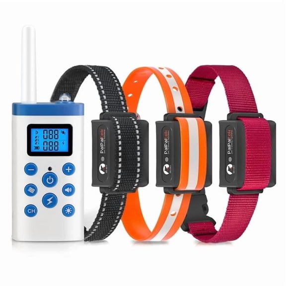 Paipaitek Dog Training Collar with Remote,2 IN 1 Auto Bark Collar&Training Collar,Dog Shock Collar Wtih Beep Vibration Shock&Auto Modes,for 3Dogs