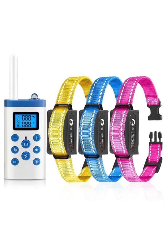 Dog Training Collar with Remote,2 IN 1 Auto Bark Collar&Training Collar,Dog Shock Collar Wtih Beep Vibration Shock&Auto Modes,for 3Dogs