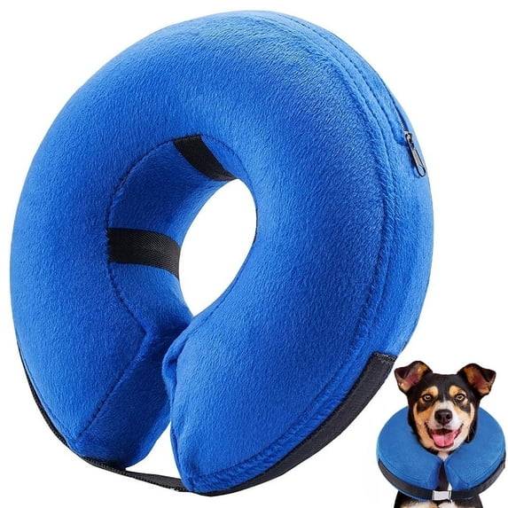 Soft Dog Cone Collar for Large Medium Small Dogs and Cats After Surgery, Inflatable Dog Neck Donut Collar, Inflatable Cat Cone Collar, E-Collar for Dogs Recovery, Dog Cones Alternative (M)