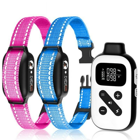 Paipaitek Remote Dog Training Collar with Vibration, Tone & Shock Modes for Large Dogs, Black