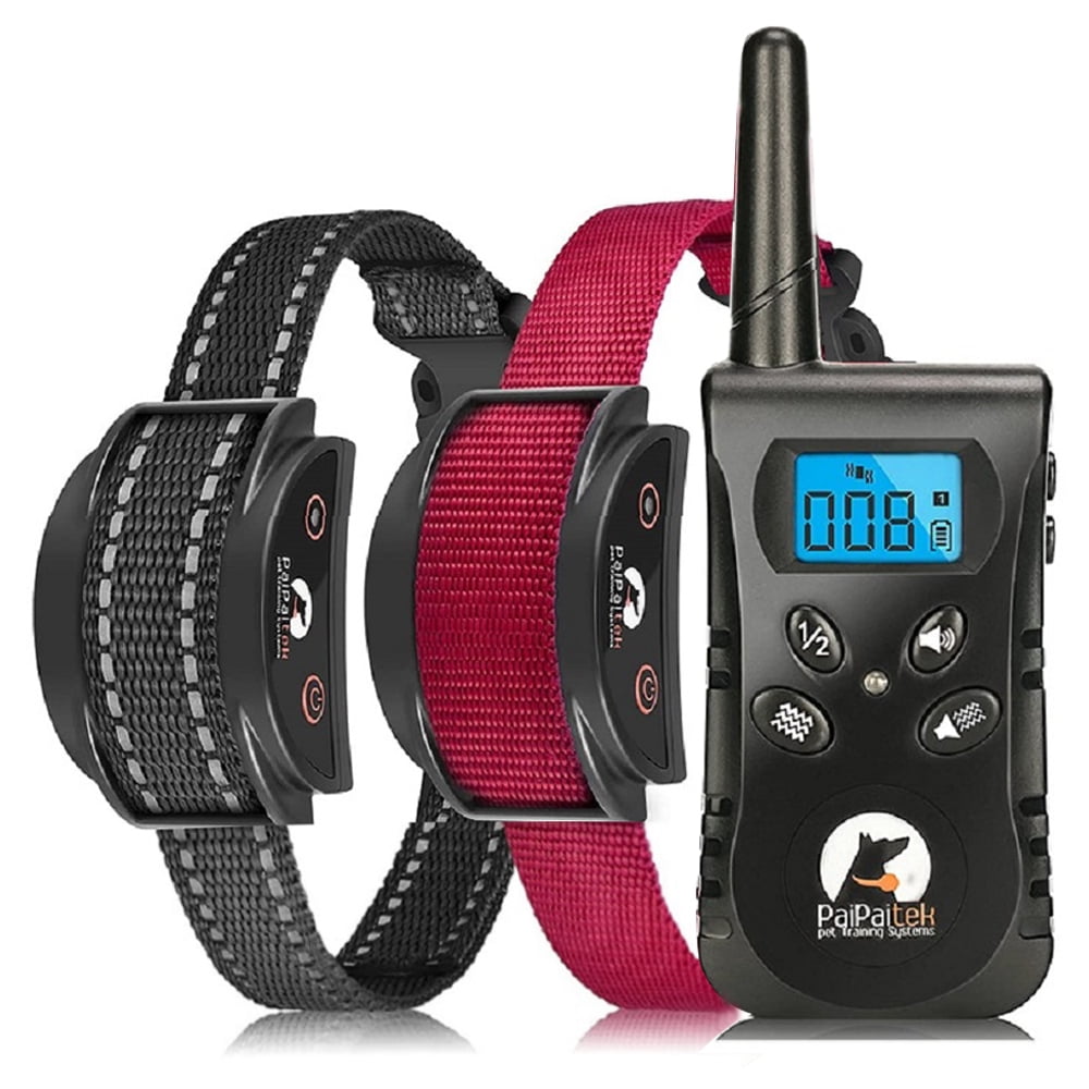 Paipaitek Vibrating Dog Collar, No Shock Dog Training Collar 2 Dogs