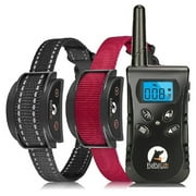 Paipaitek Vibrating Dog Collar, No Shock Dog Training Collar 2 Dogs, Deaf Dog Collars w/2 Receivers, Rechargeable & Waterproof, Up to 1600Ft Remote Range