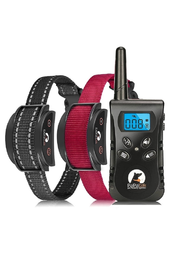 Vibrating Dog Collar, No Shock Dog Training Collar 2 Dogs, Deaf Dog Collars w/2 Receivers, Rechargeable & Waterproof, Up to 1600Ft Remote Range