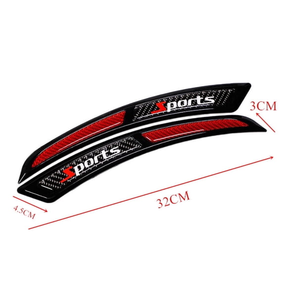 Pair 100% Real Carbon Fiber Sports Style Car Fender Flares Arch Wheel Eyebrow Protector/mudguard Sticker Extension Wide Arch Protector Stripe Car Styling