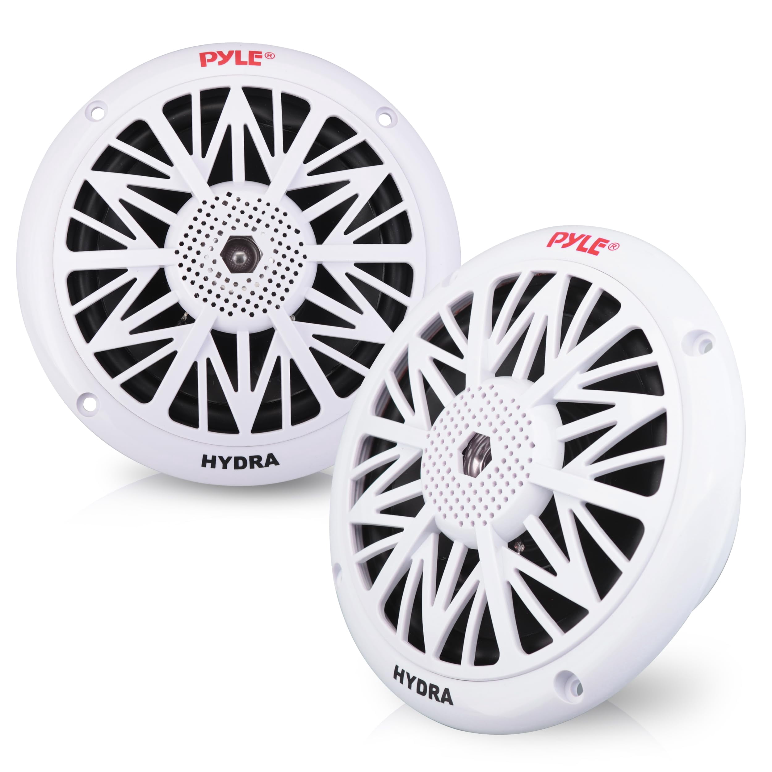 PYLE PLMR52 - 5.25 Inch Dual Marine Speakers - 2 Way Waterproof and Weather Resistant Outdoor Audio Stereo Sound System with 150 Watt Power - 1 Pair