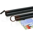 thumbnail image 1 of Pair of 160lb. Heavy Duty Garage Door Extension Springs Stretch Springs,25” Long, Double Loop Ends, High Precision Electrophoresis Black Coated,MIN 16,000 Cycles,for 7ft High Garage Doors Replacement, 1 of 5