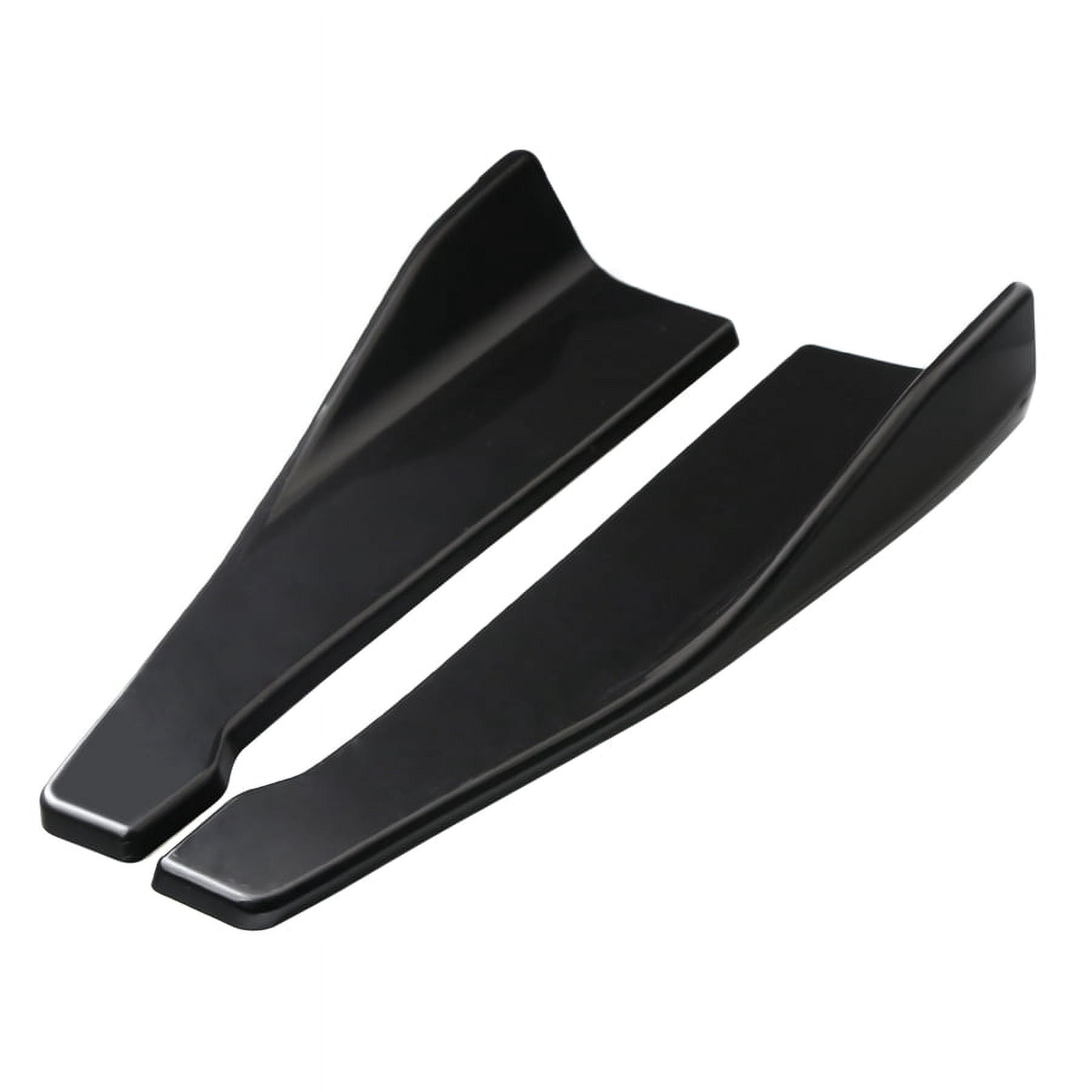 4-Piece Glossy Black Rear Bumper Spoiler Lip Diffuser Fins – Universal Fit Body Kit