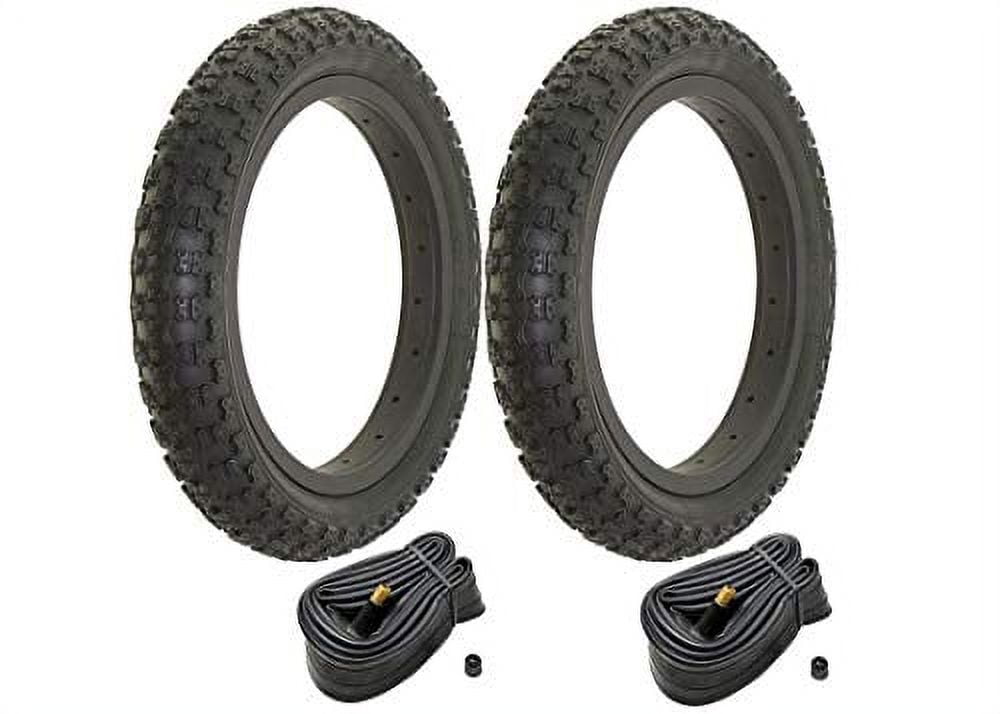 Pair (2) 14" x 2.125" Tires and (2) 14" Schrader Tubes, Kids