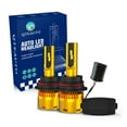 thumbnail image 1 of Pair 2 9007/HB5 LED Bulb High Beam Low Beam 52W, Voltage 12V, Color Temperature 6000K, Lifespan 30,000 hours, Waterproof rate IP68, Operating Temperature -15c~105c For 1992-2003 Ford F-150, 1 of 4
