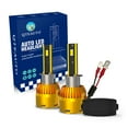 thumbnail image 1 of Pair of 2 H1 LED Bulb Super Bright Fog Light 52W, Voltage 12V, Color Temperature 6000K, Lifespan 30,000 hours, Waterproof rate IP68, Operating Temperature -15c~105c For 1993 1994 BMW 740IL, 1 of 4