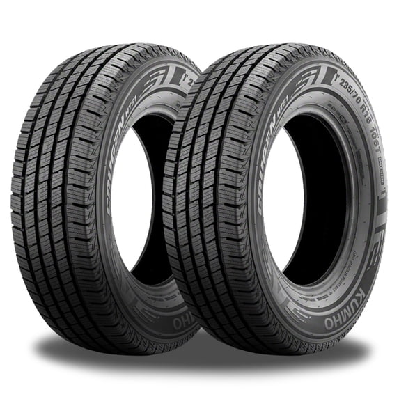 Pair of 2 Kumho Crugen HT51 P225/75R16 104T All Season Tires 70000 Mileage, 3PMSF Rated 2181613 / 225/75/16 / 2257516 Fits: 2010-16 Jeep Wrangler Unlimited Sport, 2003-04 Jeep Grand Cherokee Laredo