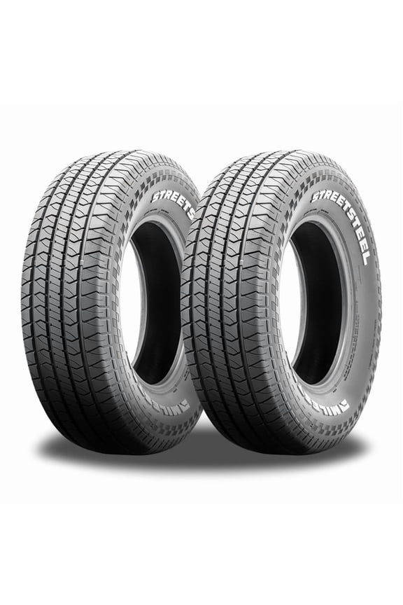 Pair of 2 Milestar Streetsteel P235/60R15 98T White Letters All Season Muscle Car Tires 24482001 / 235/60/15 / 2356015 Fits: 1998 Ford Ranger Splash, 1997 Ford Ranger XL