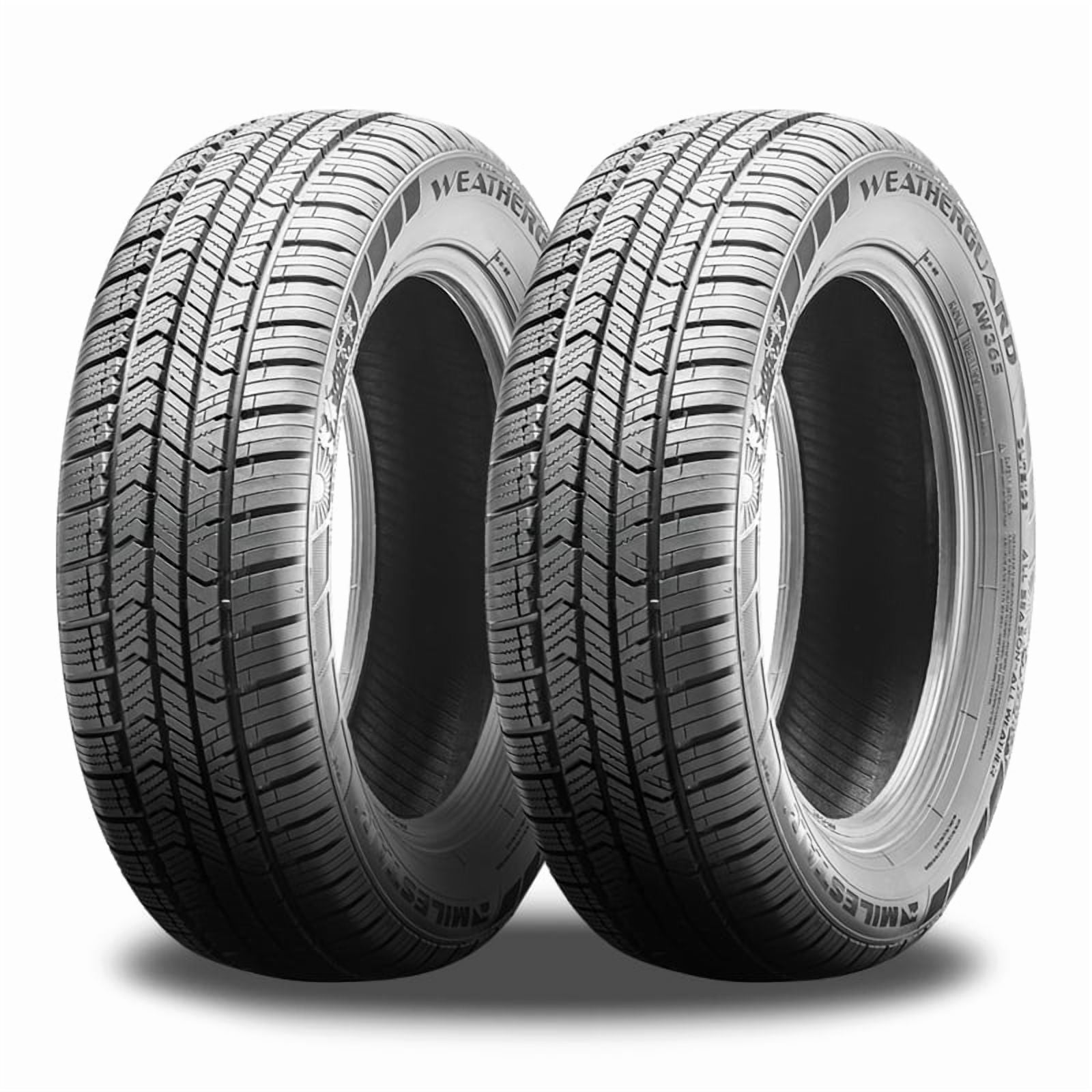 Milestar Pair of 2 Milestar Weatherguard AW365 185/65R15 92H All Weather Performance 3PMSF Tires 24525043 / 185/65/15 / 1856515 Fits: 2017 Hyundai Accent LE, 2013-14 Honda Fit EV Simolary simolary.com