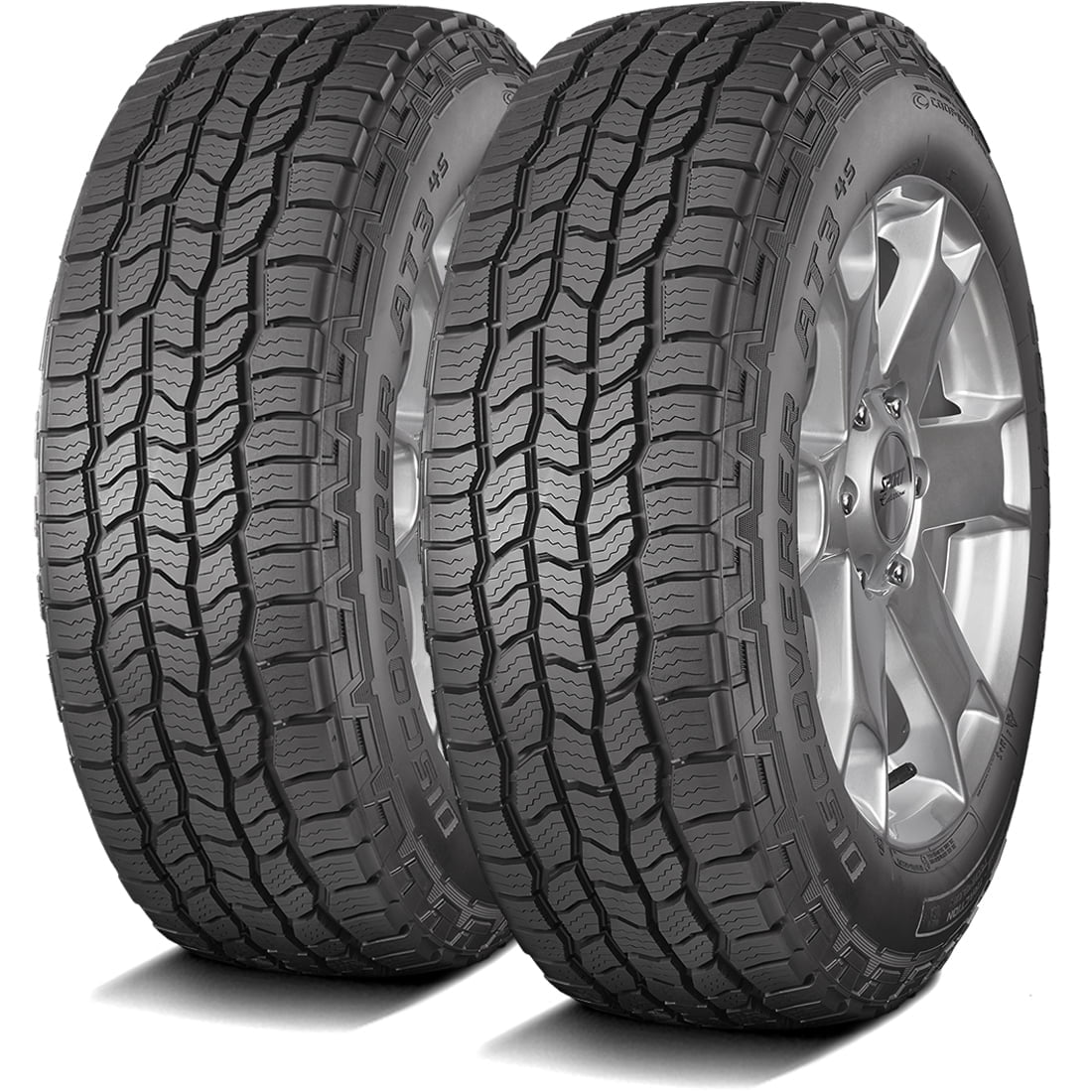 Pair of 2 (TWO) Cooper Discoverer AT3 4S 245/70R17 110T AT A/T All Terrain Tires Fits: 2015-18 Chevrolet Silverado 1500 SSV, 2014-20 Jeep Grand Cherokee Laredo