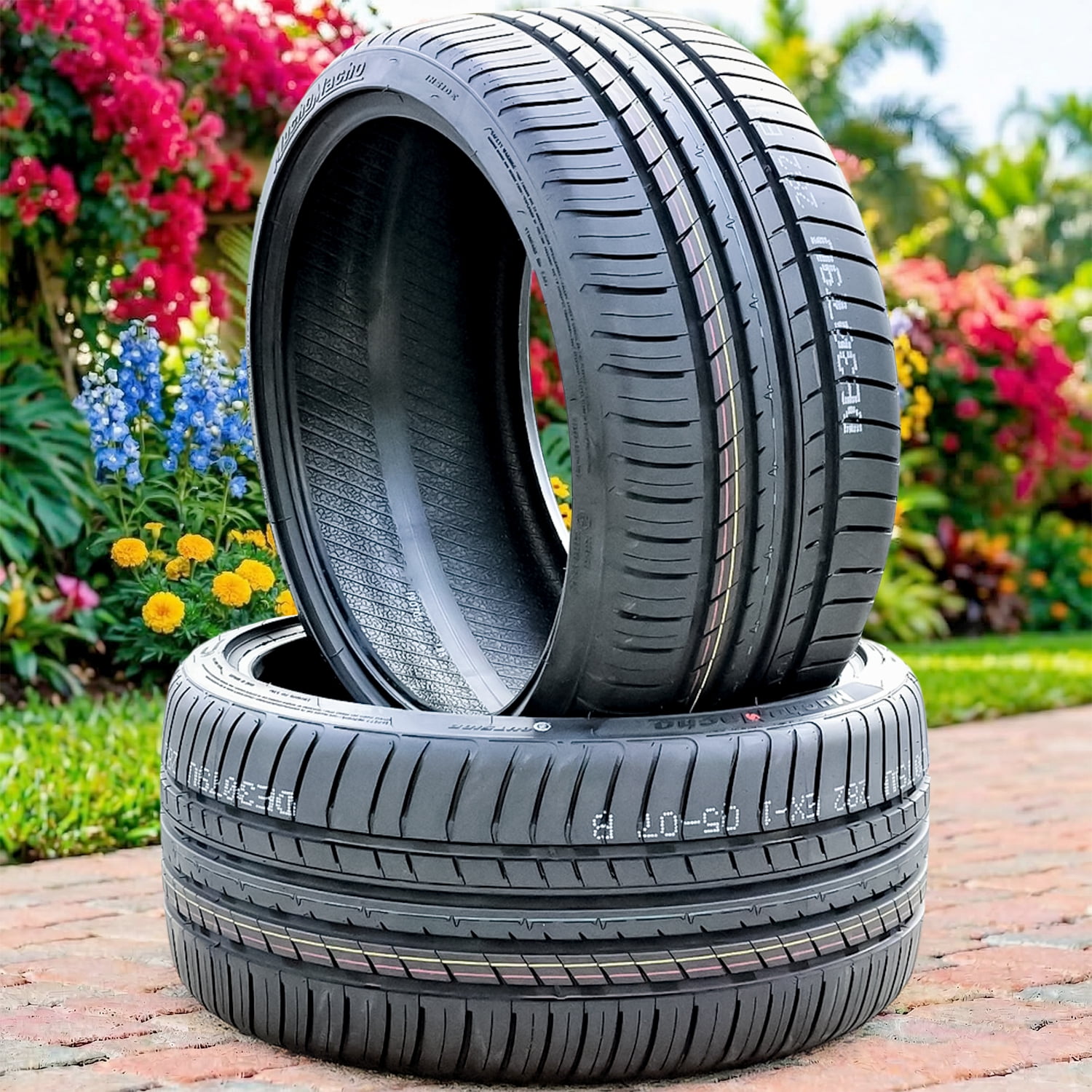 Pair of 2 (TWO) Cosmo MuchoMacho 245/40ZR20 245/40R20 99Y XL A/S High Performance Tires Fits: 2014-16 Chevrolet Impala LTZ, 2017-18 Chevrolet Impala LT