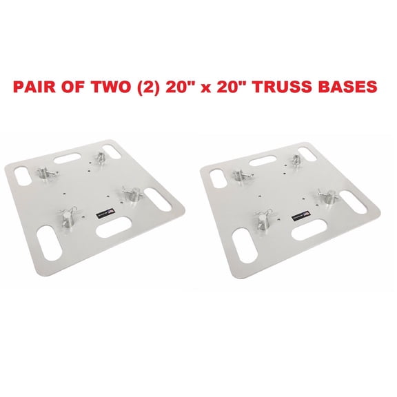 Pair (2) Two Base Plates 20" X 20" Square Lighting Truss