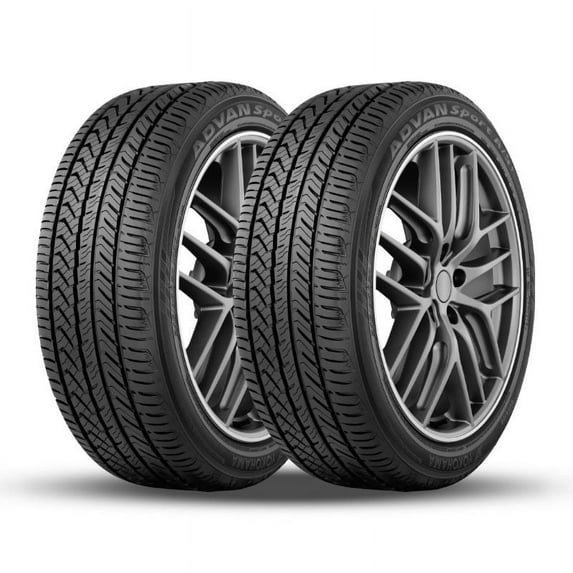 Pair of 2 Yokohama Advan Sport A/S+ 285/30R20 99W All Season Performance Tires 55K MILE 110140671 / 285/30/20 / 2853020 Fits: 2017-23 Chevrolet Camaro ZL1, 2011 Ferrari 599 GTO Base