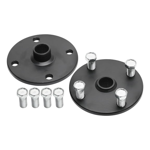 Pair 23 Tooth Spline Rear Axle Hub Flange 4 Lug 4x 4" Bolt Pattern Go Kart Wheel Hub Axle Flange Plate for ATV Golf Cart Mini Bike Drift Trike Rear Wheel Mount Adapter Trailer Lawn Mower