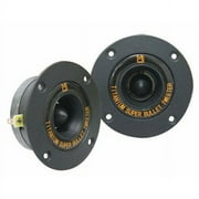 Pair 4 Speaker Size 400 Watt High Compression Aluminum Titanium Bullet Super Tweeter