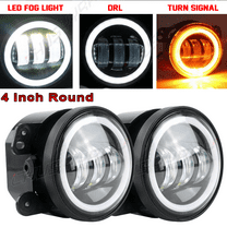 Pair 4 inch Round LED Fog Lights Bumper Driving Lamp Fit for Dodge Journey 2009-2018