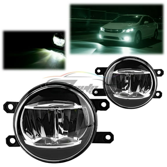Pair 5000K LED Fog Light Clear Replacement Upgrade For 10-11 Toyota Prius T2