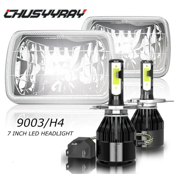 Pair 5x7" 7x6" LED Headlight Hi-Lo Beam for Mazda B2000 B2200 B2600 RX-7 GLC