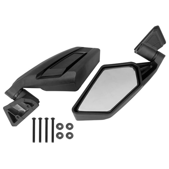Pair 7.28" UTV Rear View Side Mirror Black for Kawasaki for Kubota for Can-Am for Yamaha