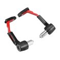 thumbnail image 1 of Pair 7/8" 22mm Motorcycle Brake Lever Guard Handlebar Protector Clutch Protective Red, 1 of 7