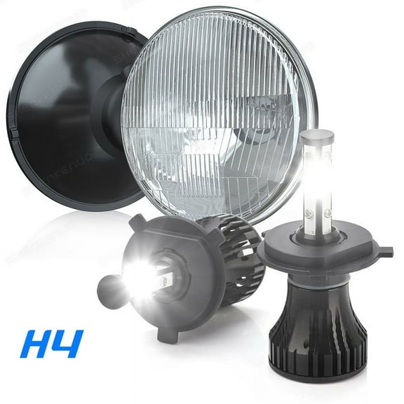 Pair 7" Inch LED Car Headlight Parts Round HI/LO Beam for Chevy Pickup Truck3100