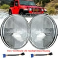 thumbnail image 1 of Pair 7 Inch Round LED Headlight Glass Housing Lamp For Jeep Wrangler JK LJ TJ CJ, 1 of 12