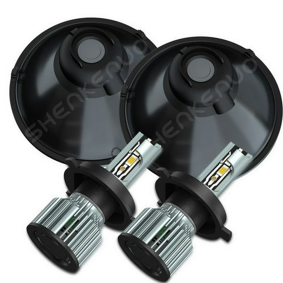 Pair 7" Inch Round LED Headlights Hi/LO Sealed Beam For Ford F100 F150 F250 Truck