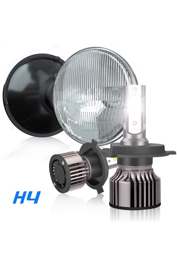 Pair 7" inch Round LED Headlight Hi Lo Beam H4 Bulbs For Mazda RX-7 1979-1985