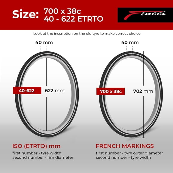 Pair 700x38c Bike Tire - Gravel Foldable Kevlar 40-622 Puncture Resistant Bike Tires 1 mm Nylon - Grooved 700c Bike Tire - 28 inch Tyre for Cyclocross, Touring Bikes