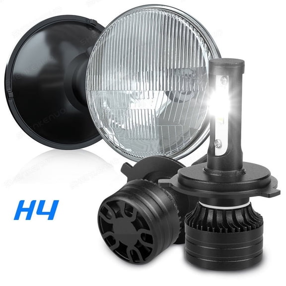 Pair 7inch Round LED Headlights Hi-Lo Beam For GMC C15 C25 C35 Pickup