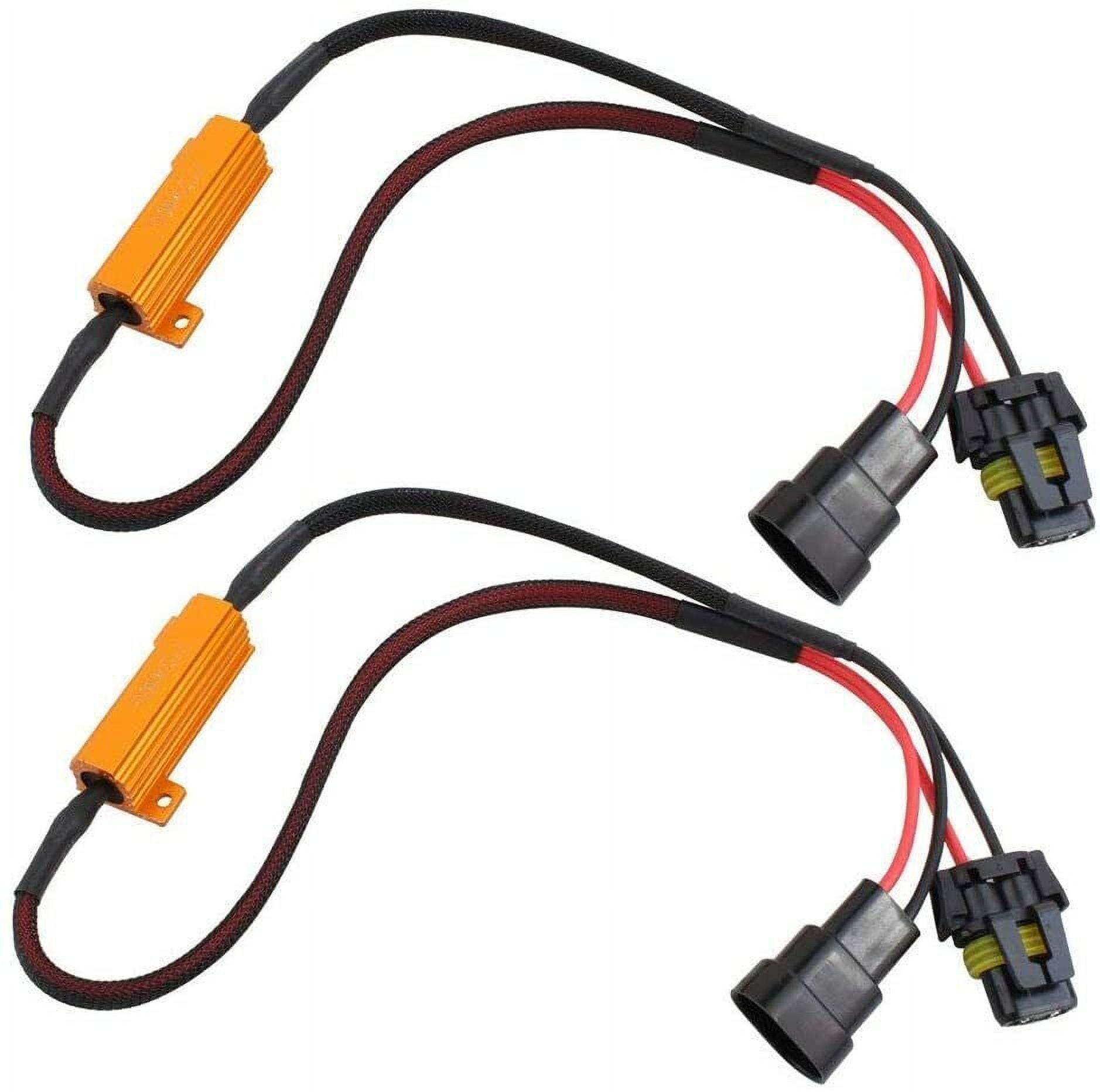 2PC 9005/9006 LED Headlight Canbus Error Anti Flicker Resistor Canceller Decoder - Foto 5