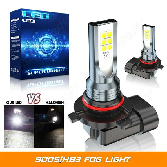 Pair 9005 LED Daytime Running DRL Bulbs for 08-15 Honda Pilot Accord Civic 6000K Pure White