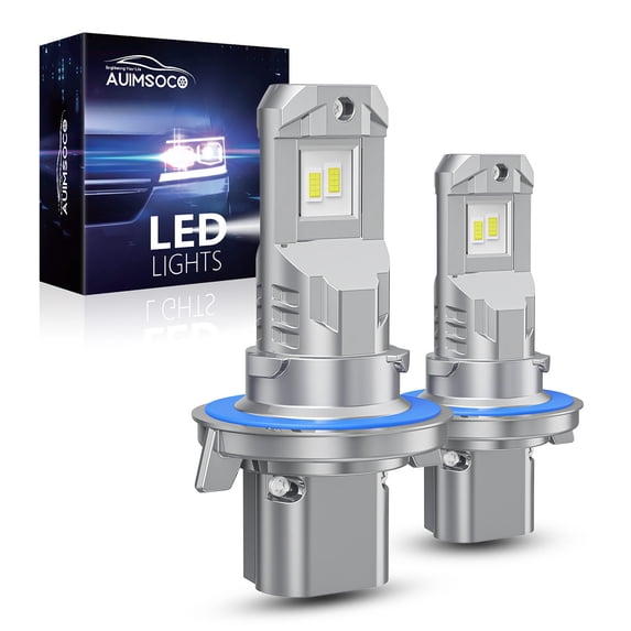 Pair 9008 LED Headlights Bulbs Combo Hi-Lo Beam 36000LM Bright Lamps Cool White No Hyper Flash 300% Brighter