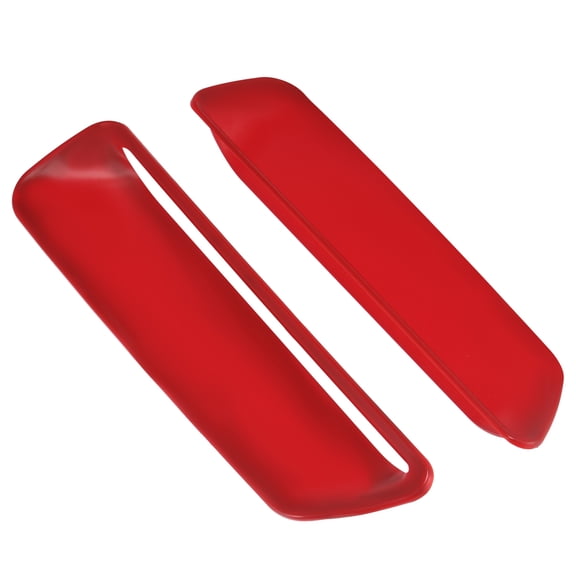 Pair ABS Front Engine Hood Air Conditioner Air Outlet Cover Trim Red for Dodge Challenger 2015-2020