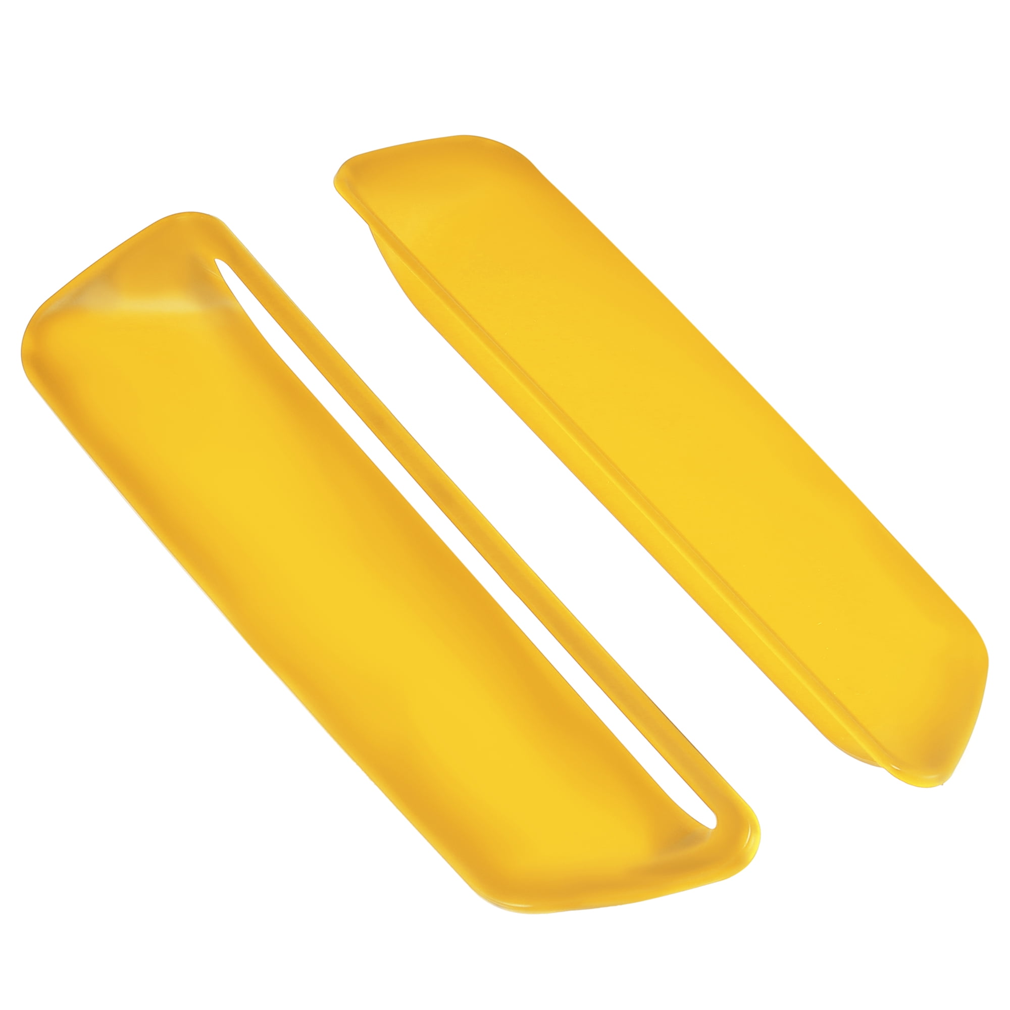 Pair ABS Front Engine Hood Air Conditioner Air Outlet Cover Trim Yellow for Dodge Challenger 2015-2020