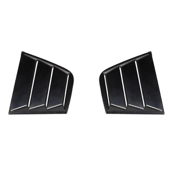 Pair ABS Rear Side Vents Weather Resistant Side Window Louvers for Car 2011 & Up Provides Better Air Circulation