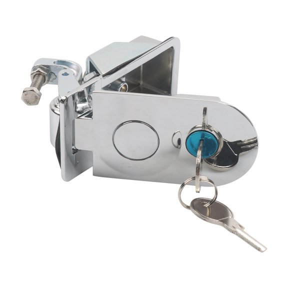 Pair Access Panel Push Latch for Service Doors, Integrated Cylinder, Adjustable Rear Bracket, Flush Mount Hardware Assembly
