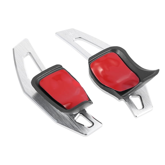 Pair Aluminum Alloy Silver Tone Car Steering Wheel Shift Paddle Shifter Extension Cover for Volkswagen Golf Passat Polo