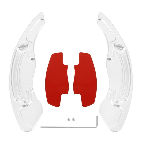 Pair Aluminum Alloy Silver Tone Steering Wheel Shift Paddle Shifter Extension Cover for Honda Accord for Acura CDX MDX